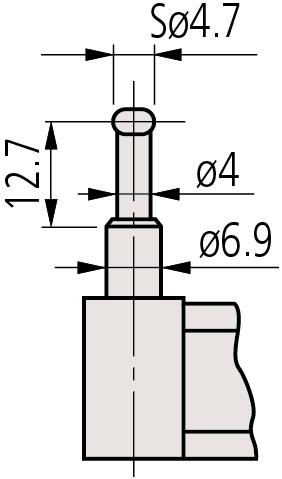 Tube Micrometer Cylindrical Anvil Flat Spindle, 0-1" 115-313