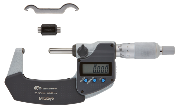 Mitutoyo Digital Tube Microm. Sph. Anvil/Spindle 25-50mm, IP65 395-272-30