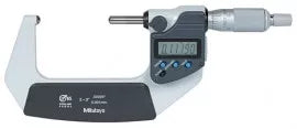 Mitutoyo Digital Tube Micrometer. Spherical Anvil/Spindle Inch/Metric, 50-75mm/2-3", IP65 395-373-30