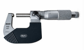 Mahr 40AR Mechanical Micrometers Spherical Anvil , Range 0-25mm x .01mm Accuracy .004mm 4134250