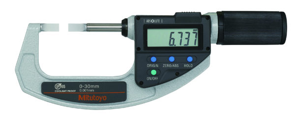 Mitutoyo Absolute Digital Blade Micrometer QuickMike IP65 0-30mm 422-411-20