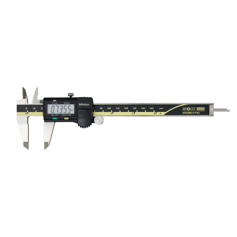Mitutoyo Absolute aos Caliper 0-150mm/0-6" Square Depth Rod & Thumb Roller 500-171-30