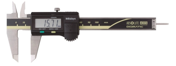 Mitutoyo Digital ABS AOS Caliper 0-100mm, Rod 500-180-30 No Output, Round depth rod 1.9mm