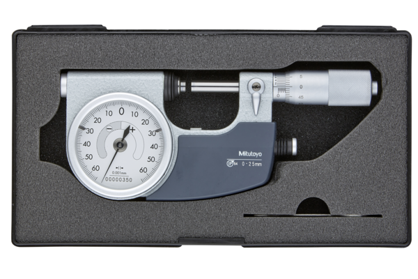 Mitutoyo Indicating Micrometer with Button Right 0-25mm 510-121
