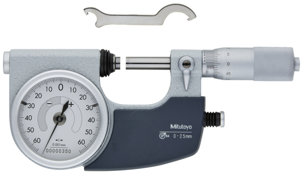 Mitutoyo Indicating Micrometer with Button Right 0-25mm 510-121