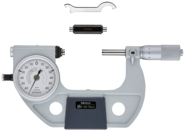 Mitutoyo Indicating Micrometer with Button Left side 510-123 Range 50-75mm
