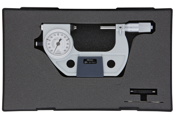 Mitutoyo Indicating Micrometer with Button Left side 510-123 Range 50-75mm
