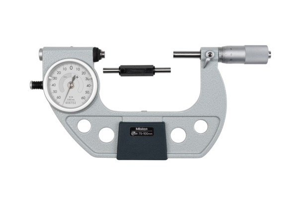 Mitutoyo Indicating Micrometer with Button left 510-124 Range 75-100mm