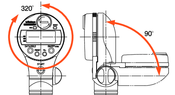 Digital ABS Bore Gauge 511-521 Range 45-100mm/1.8-4"