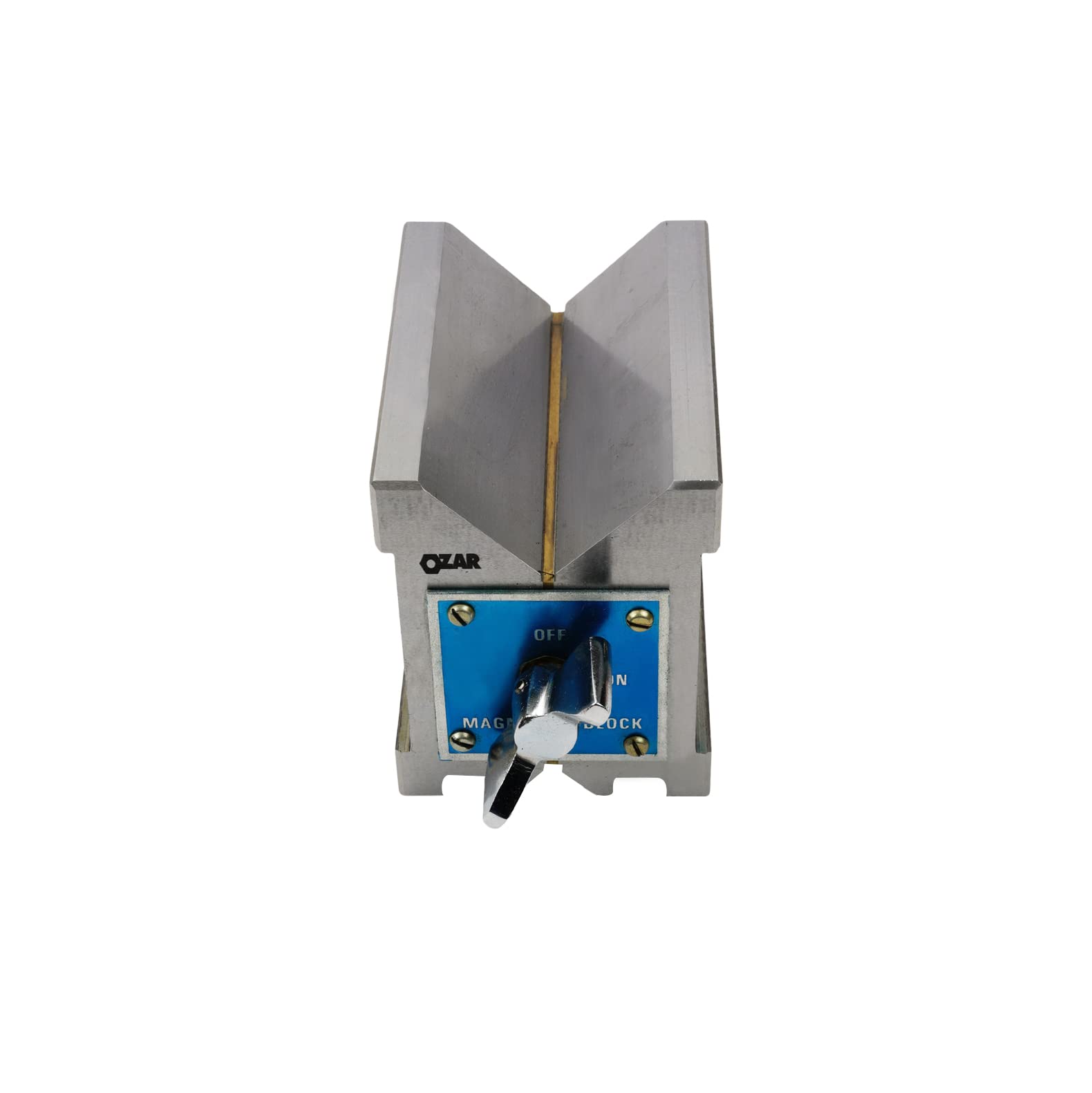 Ozar AVB-0665_(SINGLE) Magnetic V Block-Dual Vee (Single), Length: 100mm, Width: 70mm, Height 95mm, Big V 50mm, Small V 19mm