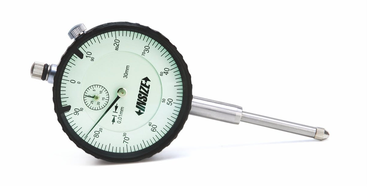 Insize Standard Indicator, Flat Back, ISO Type, 10mm, 0,01mm 2314-10F Jewelled