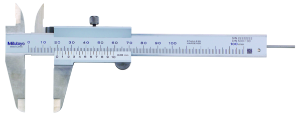 Mitutoyo Vernier Caliper 0-100mm, 0,05mm, Metric 530-100