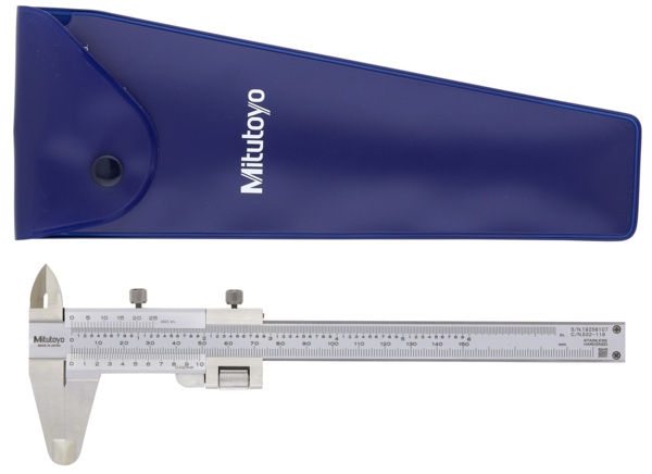 Mitutoyo Vernier Caliper, Fine Adjustment 0-130mm/0-5", 0,02mm/.001", Metric/Inch 532-119