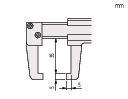 Mitutoyo Vernier Neck Caliper 0-150mm, 0,05mm, Metric 536-151
