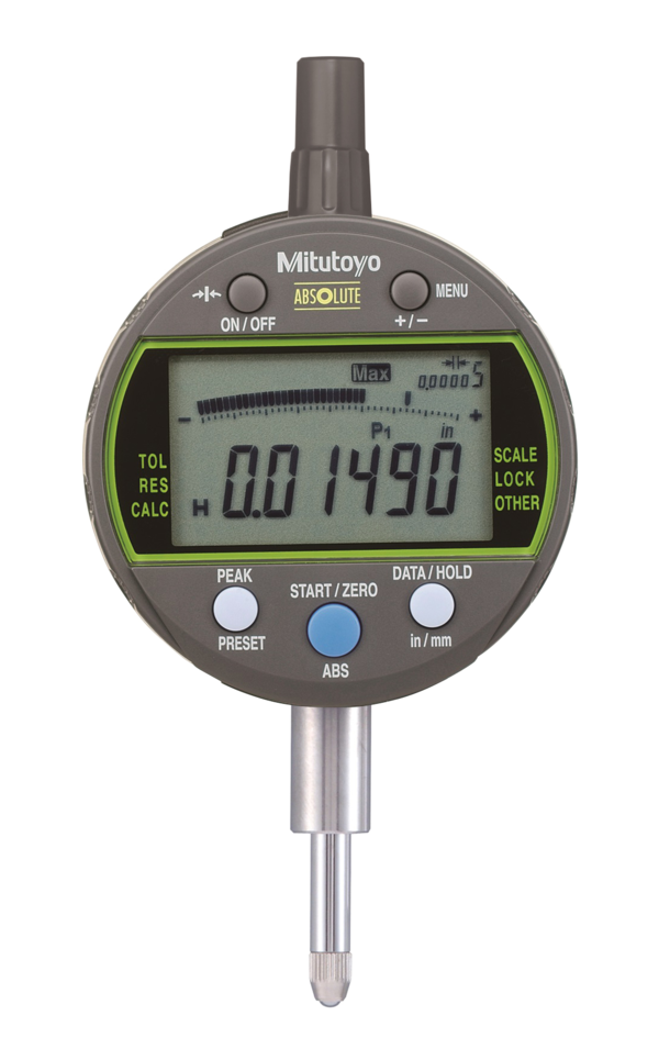 Digital Indicator, Peak Hold ID-C ASME/ANSI Type, Inch/Metric, 0,5", 0,00005", Lug Back Plate 543-302B-10