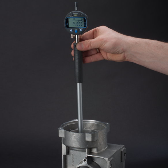 Mitutoyo 543-265B Absolute LCD Digimatic Indicator ID-C, for Bore Gauge Application, M2.5 x .45mm, 8mm Stem Dia., Flat Back, 0-.5"/0-12.7mm Range, 0.00005"/0.001mm Graduation, +/-0.00012" Accuracy