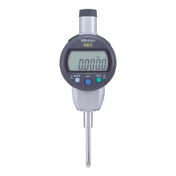 Mitutoyo 543-475B, IDC Digimatic Indicator, Resolution .0005"/0.01mm X 1"/25mm, 8mm Stem, Flat Back, Force 0.9N or less, Accuracy .001''/.02mm