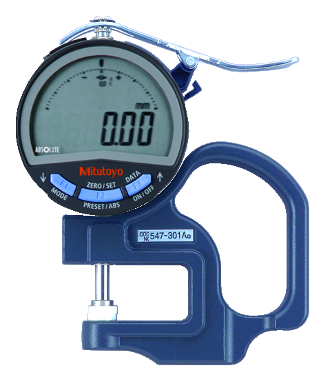 Digital Thickness Gauge, Flat Type 0-10mm, 0,01mm 547-301A