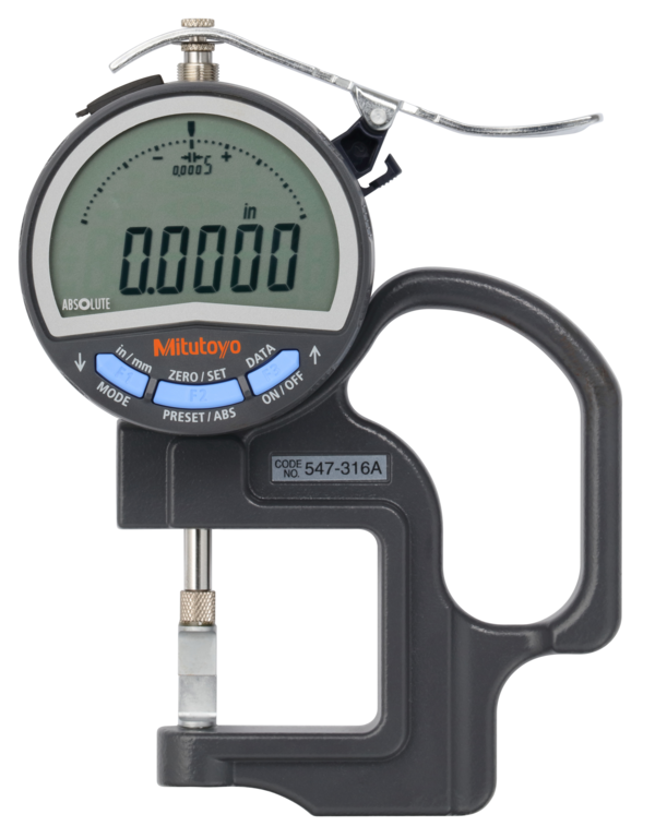 Digital Thickness Gauge, Blade Type Inch/Metric, 0-0,4", 0,0005" 547-316A
