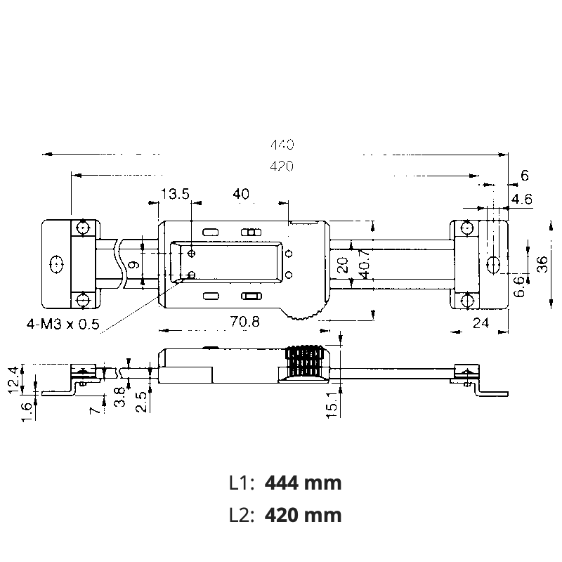Mitutoyo 572-213-10 ABSOLUTE Digimatic Scale 0-300mm (0-12″)