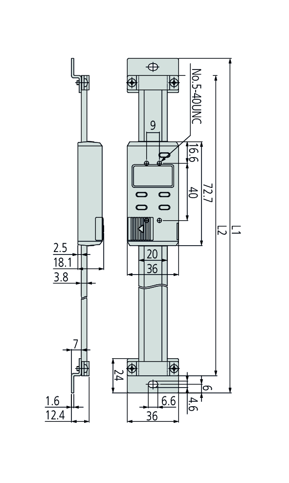 Mitutoyo ABS Digimatic Scale Unit 100 mm, Vertical 572-570