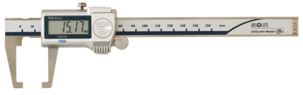 Mitutoyo Digital ABS Neck Caliper 0-150mm, IP67, Thumb Roller 573-651-20
