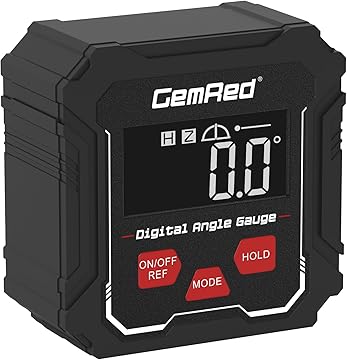 GemRed Digital Angle Gauge Engineers Level DAG-V1 (DAG-V1 Hold Function) accuracy of ± 0.2° and a resolution of 0.1°