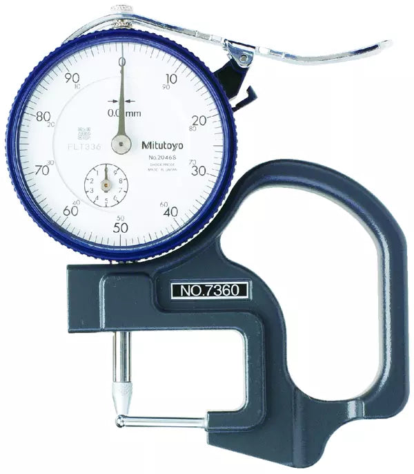 Mitutoyo Dial Indicator Tube Thickness Gauge, 0-10mm 7360A