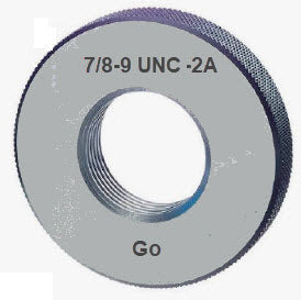 UNC Ring Gauge Class 2A (Go) Size 7/8-9UNC Code Number P9028-G7/89 With UKAS Certificate of Calibration