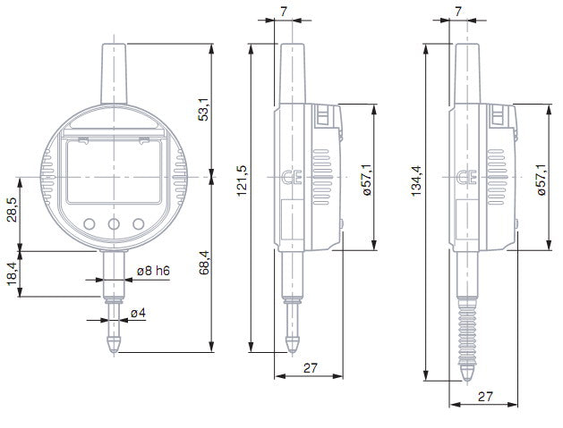 TESA 01930251 Digico 510 MI (Measuring range: 25mm/1", Resolution: 0.01mm/.0005"