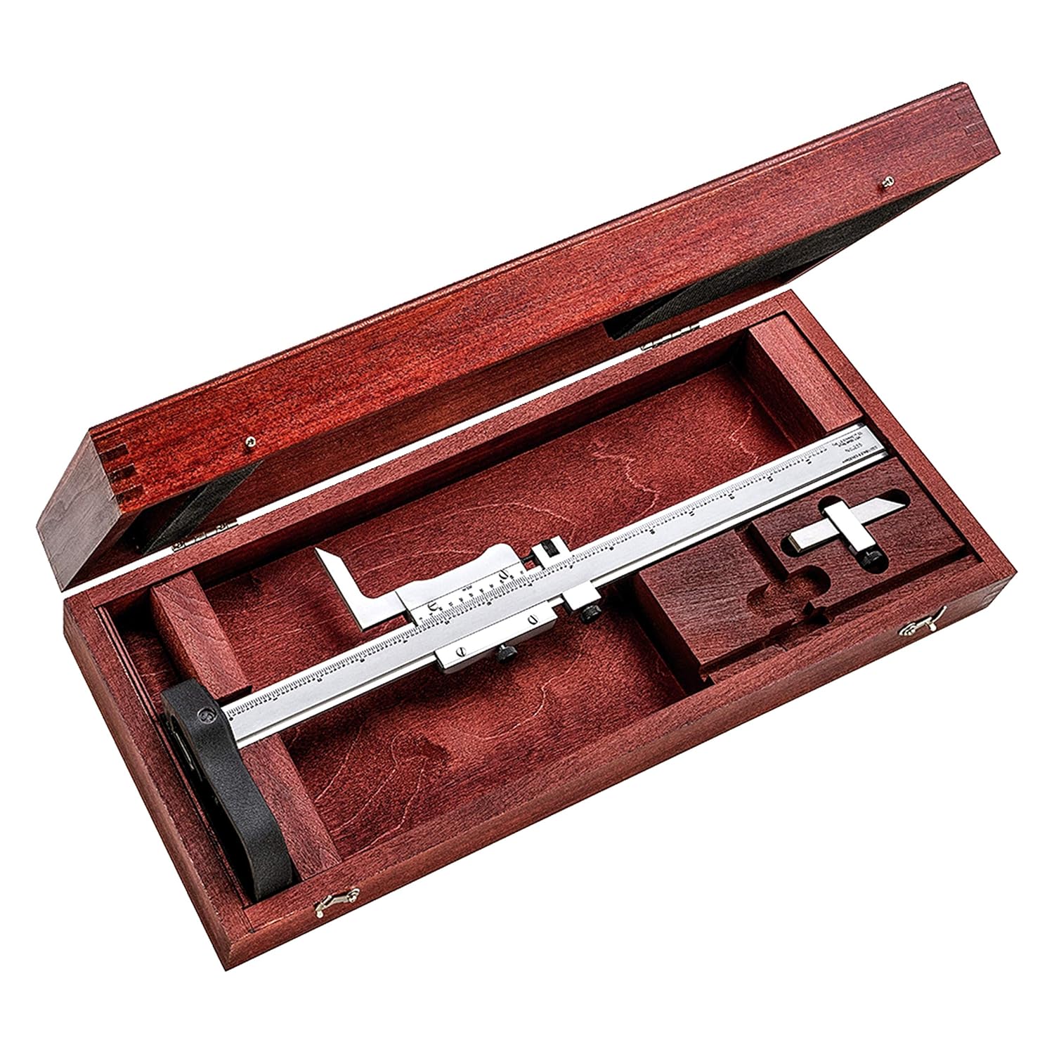 255 Series Vernier Height Gage with Case, 0-12" Range, 0.001" Graduation, 4-7/16" x 2-9/32" Base Dimension