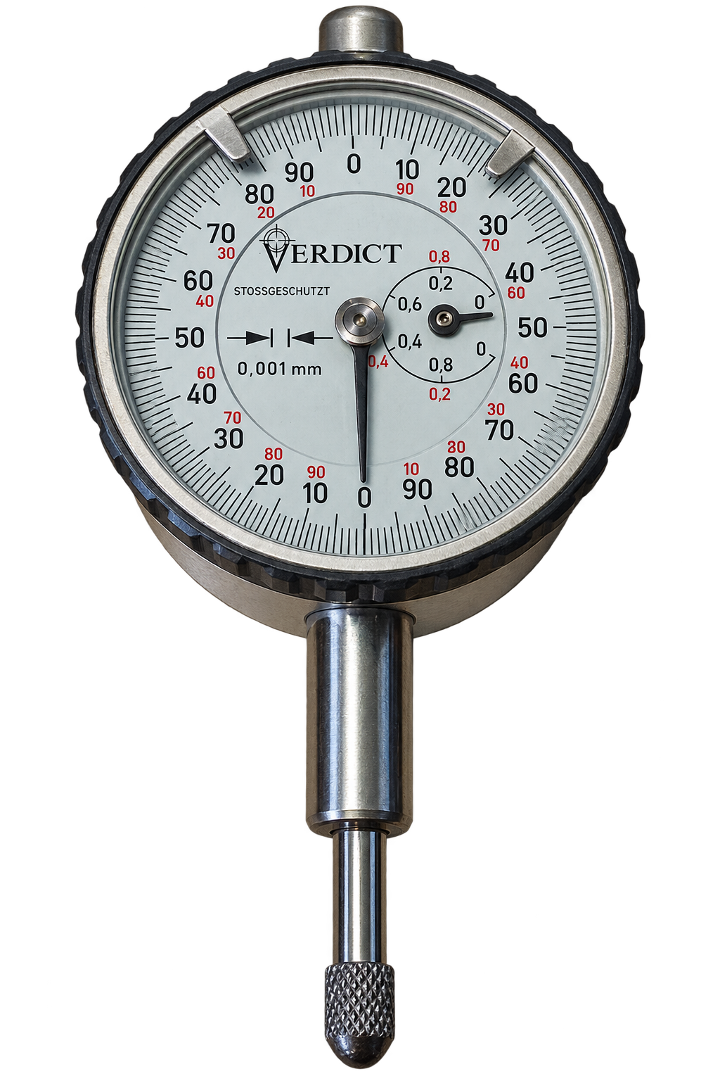 Verdict 23/2015 Kaefer High Precision Dial Gauge KM 1000 S shockproof Dial Indicator, 40mm face graduation, Reading 0.001 mm Range 1 mm Range per revolution 0.2 mm