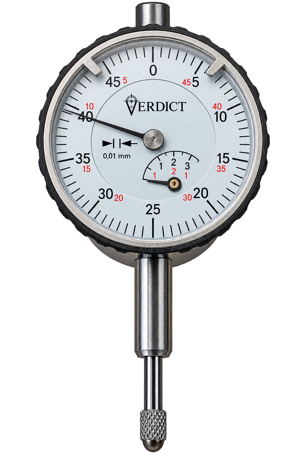 Verdict 23/2040 KÄFER Dial Gauge KM 6 T Reading: 0.01 mm Range: 3 mm Bezel Ø 32 mm Accuracy according to DIN 878