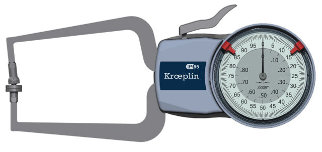 Kroeplin External Dial Caliper 0-0.8″ D720T
