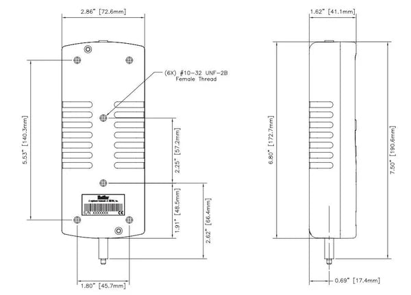 Chatillon Digital Force Gauge DFX2-200, Lbs 200x 0.2, Kgf 100 x 0.1, Newtons 1000 x 1