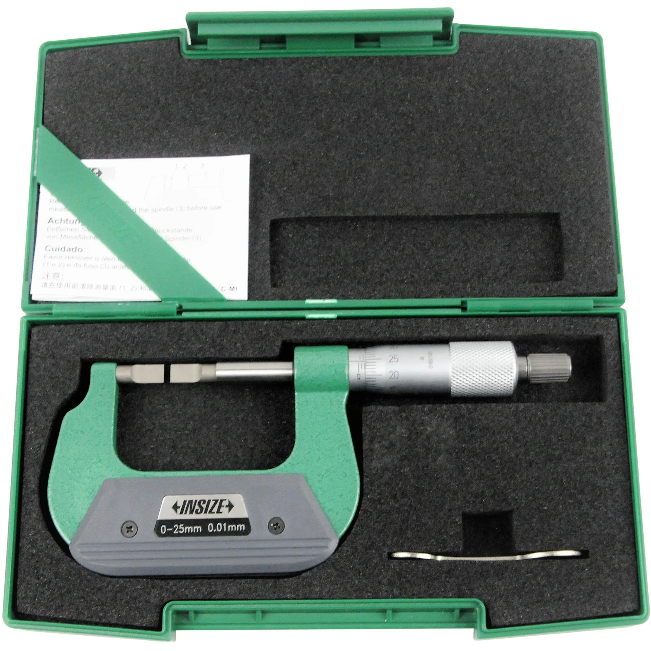 Insize Blade Micrometer 0-25mm Graduation .01mm 3232-25
