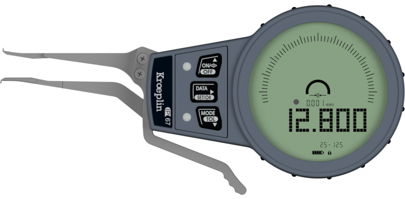 Kroeplin External Digital groove Caliper Gauge G002 range 2.5-12.5mm/.1-.5"( Mitutoyo Equivalent 209-927)