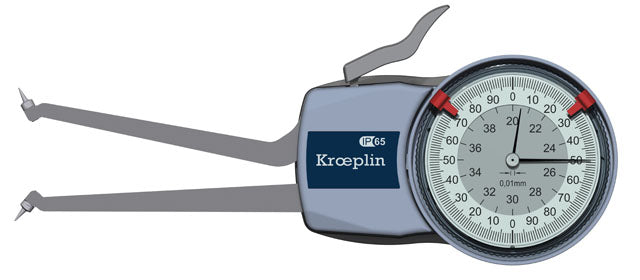 Kroeplin H2G20 mechanical internal measuring gauge Measuring range 20 – 40 mm Grad 0,01 mm Measuring depth L max.: 85 mm