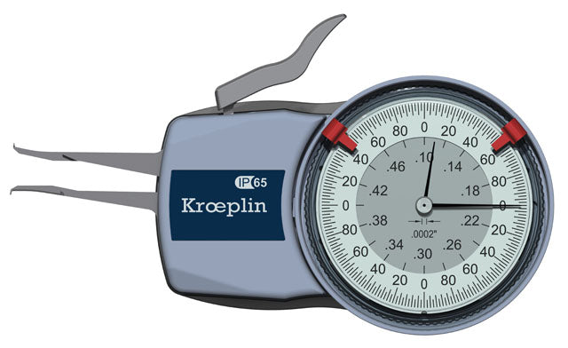 Kroeplin Metric Internal Dial Caliper Gauge .1-.5" x .0002" H602( Mitutoyo Equivalent 209-350)