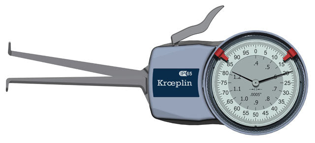 Kroeplin Metric Internal Dial Caliper Gauge .4-1.2" x .0002" H710 ( Mitutoyo Equivalent 209-352)