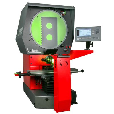 Starrett HB400 Shadowgraph 16"/ 400mm screen Horizontal bench-top profile projector. 16”x 6” X-Y travel work stage (400mm x 150mm) with Readout QA758, 10X lens and stand