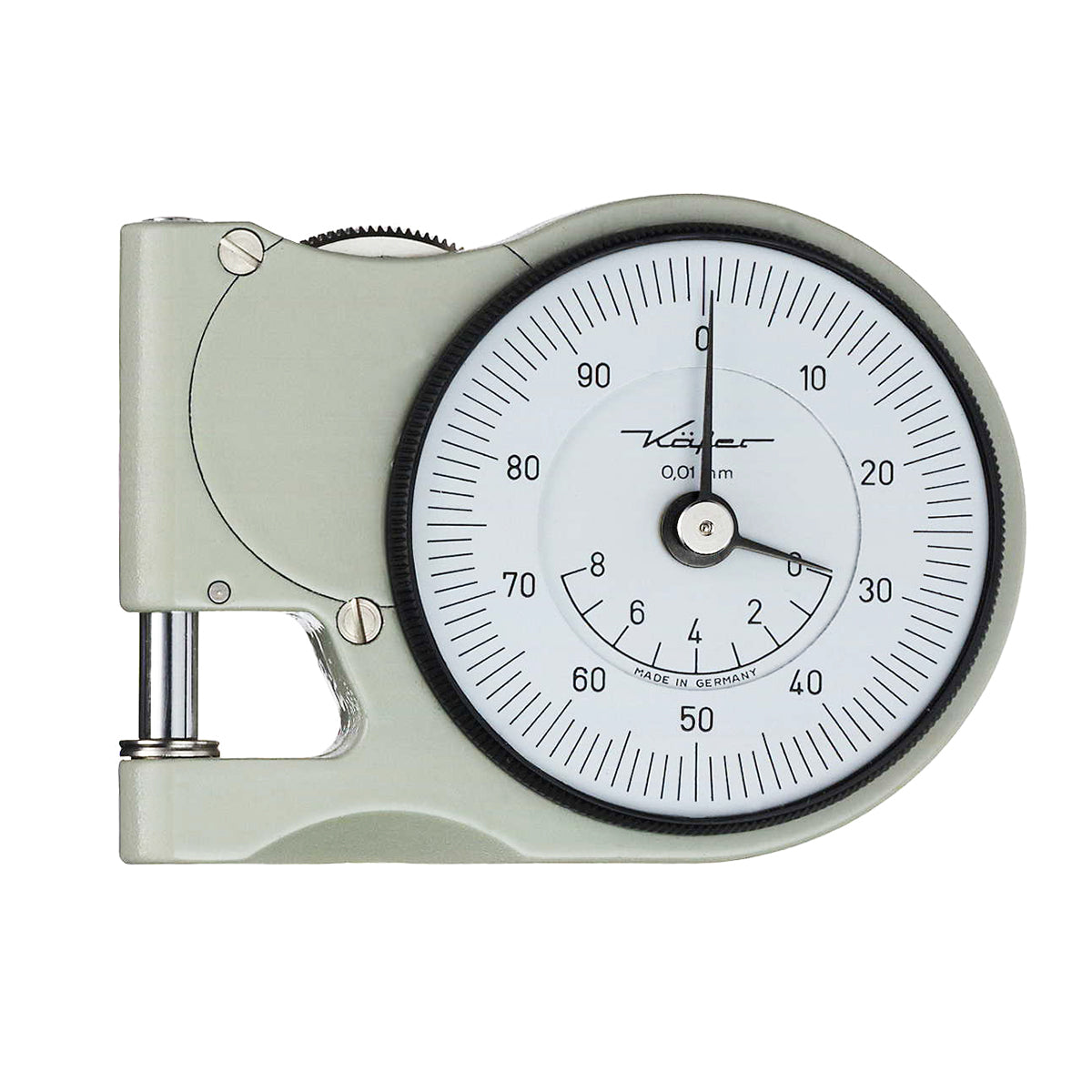 Käfer J12 (0.01mm) Pocket Dial Thickness Gauge 12mm Jaw 0-8mm