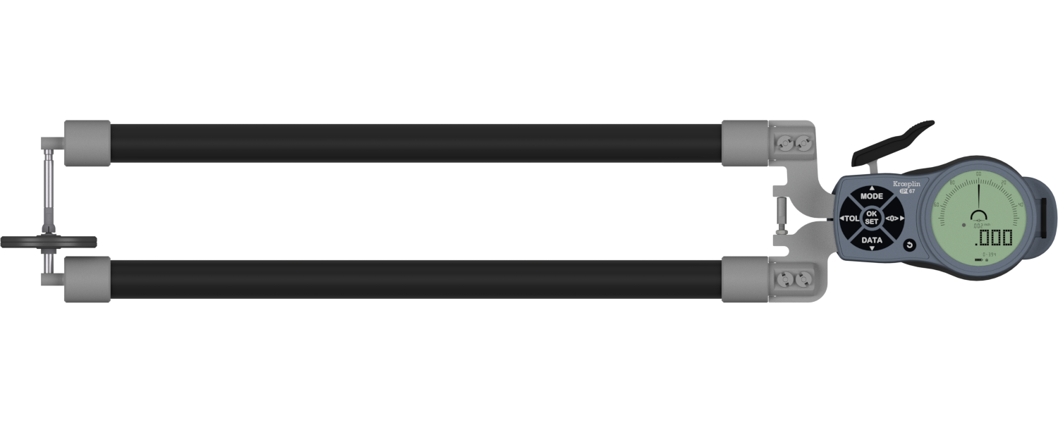 Kroeplin Digital External Caliper Gauge 0-100mm, 0.001mm K8100T with 50mm flat anvils