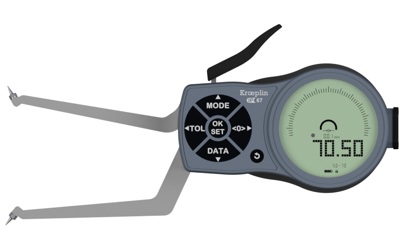 Mitutoyo L2G50 electronic internal measuring gauge Measuring range Meb: 50-70mm Numerical interval Zw: 0,001 / 0,002 / 0,005 / 0,01 / 0,02 / 0,05mm Measuring depth L max.: 85 mm