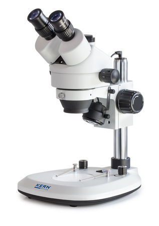 Kern OZL Stereo Zoom Microscopes OZL 464 Trinocular 10x Eye piece, Zoom .7 to 4.5X, 3W LED Incident/Transmitted