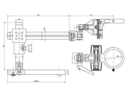 Kern Stereo Microscope Set OZL 963, Trinocular 10x Eye pieces, 0.7-4.5X universal (telescopic arm with plate)