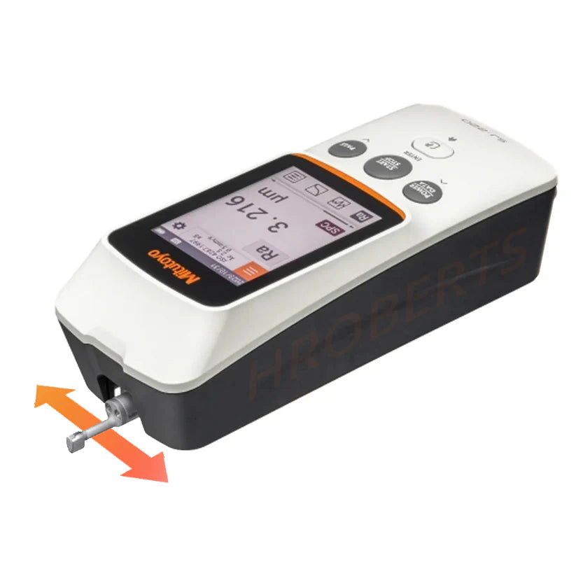 Mitutoyo 178-745-13 SJ-220S Portable Surface Roughness Tester, Transverse Drive, Stylus Tip Angle 60°, Radius 2μm, Imperial / Metric, Range X-Axis: .22"/5.6mm