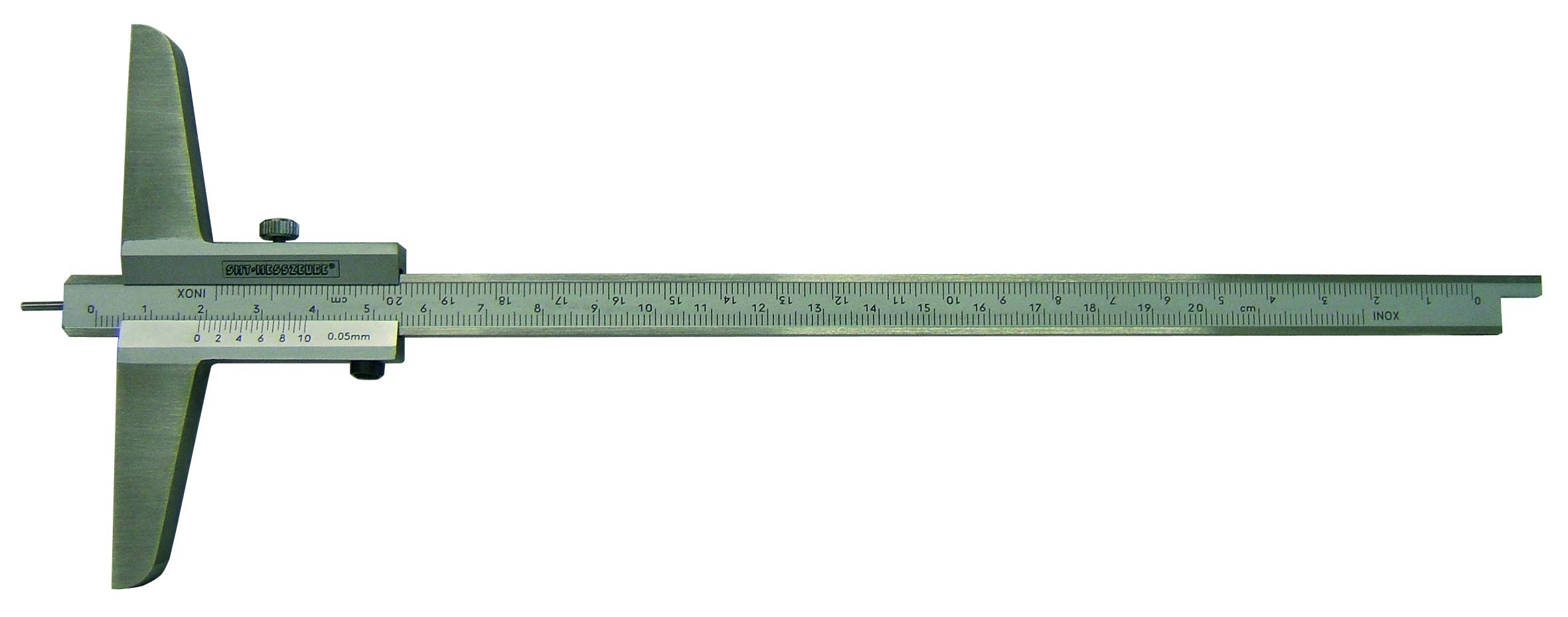 LTF Vernier Depth Gauge 200mm P-343.E1 Vernier: 0.02 mm. DIN 862. with steel pin