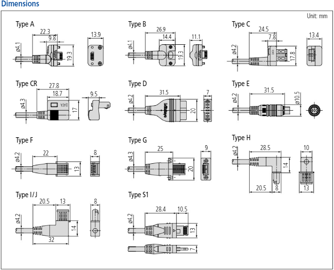 Mitutoyo Digimatic Cable, Flat L-Shape Left Type 905693
