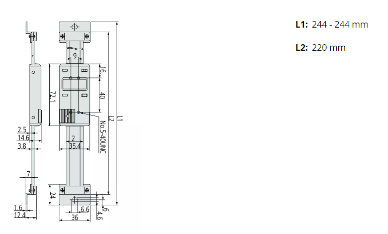 Mitutoyo ABS Digimatic Scale Unit 4"/100 mm, Vertical 572-310-10